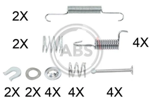 Монтажний к-кт гальм. колодок MITSUBISHI OUTLANDER II (CW_W), ASX (GA_W_) (вир-во ABS) A.B.S. 0010Q (фото 1)