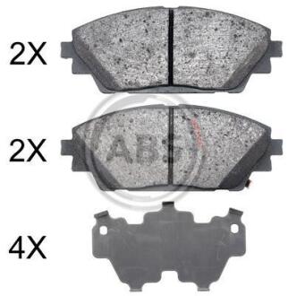 Колодка гальм. диск. передн. (ABS) A.B.S. 35022