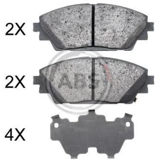 Колодка гальм. диск. передн. (вир-во ABS) A.B.S. 35022