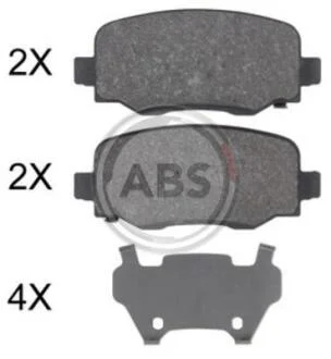 Колодка гальм. диск. задн. (ABS) A.B.S. 35039