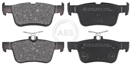 Комплект гальмівних накладок, дискове гальмо A.B.S. 35060