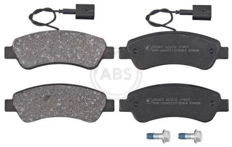Комплект гальмівних накладок, дискове гальмо A.B.S. 35067