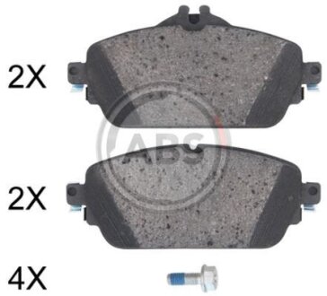 Гальмівні колодки пер. MB C-Class (W205)/E-Class (W213) 13- (LUCAS/TRW) A.B.S. 35069