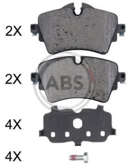 Гальмівні колодки пер. BMW X1 (F48)/ MINI Countryman (F60) 14- (LUCAS/TRW) (D диска 294mm) A.B.S. 35072