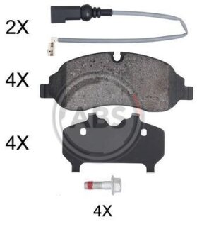 Колодка гальм. диск. передн. (ABS) A.B.S. 35075