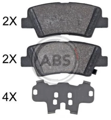 Колодка гальм. диск. задн. (вир-во ABS) A.B.S. 35133 (фото 1)