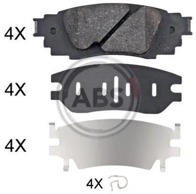 Гальмівні колодки зад. Toyota Camry 17-/Rav4 18-/Lexus RX 15- (Akebono) A.B.S. 35135 (фото 1)