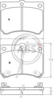 Колодки гальмівні MAZDA 323/323-F/MX3 передн. A A.B.S. 36727