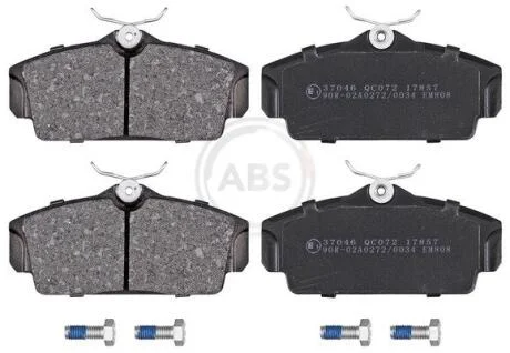 Комплект гальмівних накладок, дискове гальмо A.B.S. 37046