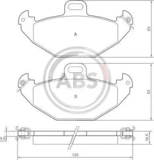 Комплект гальмівних колодок A.B.S. 37051