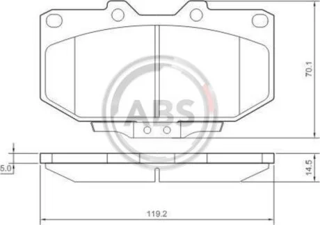 Гальмівні колодки пер. Subaru Impreza 2.0/2.5i 98-08 A.B.S. 37128