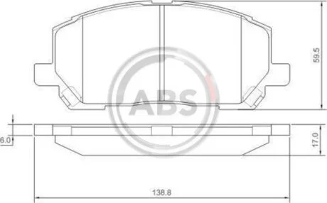 Гальмівні колодки пер. RX (XU10)/Highlander 98-07 (AKEBONO) A.B.S. 37260