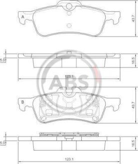 Гальмівні колодки зад. MINI One/Cooper (R50/52/53) 01-07 (ATE) A.B.S. 37305