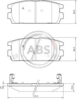 Колодка гальм. диск. задн. (вир-во ABS) A.B.S. 37324