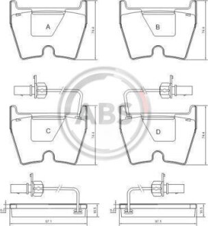 Гальмівні колодки пер. VW Phaeton 02-16 (BREMBO) A.B.S. 37367