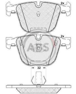 Колодка гальм. BMW 5/6/7/X5/X6 Serie задн. (ABS) A.B.S. 37371
