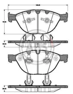Комплект гальмівних колодок A.B.S. 37463