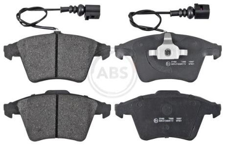 Комплект гальмівних накладок, дискове гальмо A.B.S. 37482