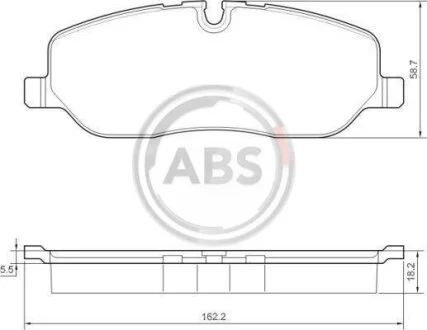 Комплект гальмівних колодок A.B.S. 37501