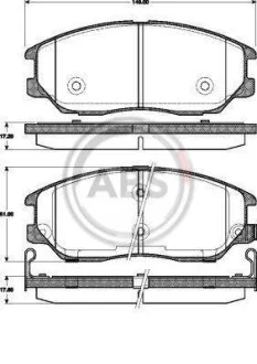Колодка гальм. диск. передн. (вир-во ABS) A.B.S. 37505
