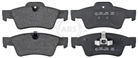 Комплект гальмівних накладок, дискове гальмо A.B.S. 37509