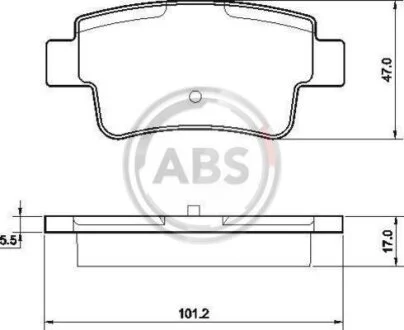 Гальмівні колодки задн. Opel Corsa 06-14 (BOSCH) A.B.S. 37513