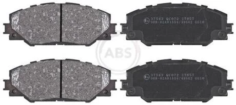 Комплект гальмівних накладок, дискове гальмо A.B.S. 37543