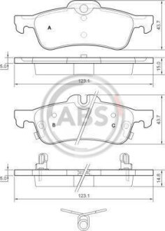 Гальмівні колодки зад. Toyota Yaris 05-20 (ATE) A.B.S. 37579