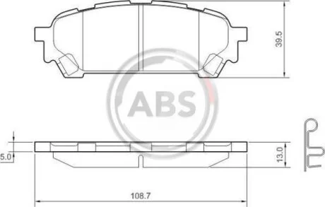Комплект гальмівних колодок A.B.S. 37611