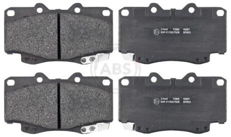 Комплект гальмівних накладок, дискове гальмо A.B.S. 37649