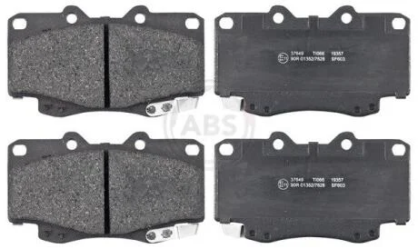 Комплект гальмівних накладок, дискове гальмо A.B.S. 37649