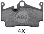 Гальмівні колодки зад. Boxster (987/982)/Cayman (981/987) 04- (BREMBO) A.B.S. 37697 (фото 1)