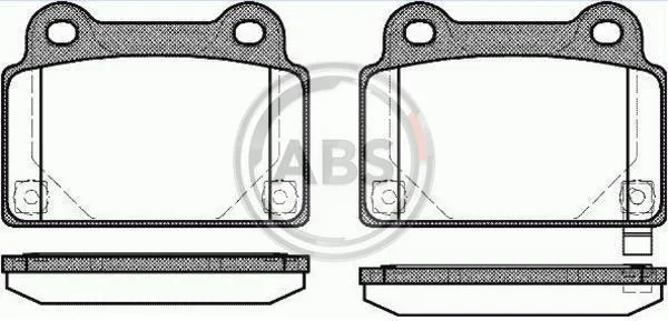 Гальмівні колодки зад. Mitsubishi Lancer EVO X 07-15 (BREMBO) A.B.S. 37727 (фото 1)