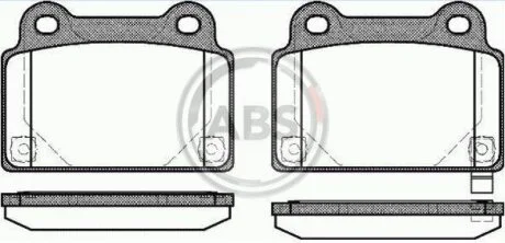 Гальмівні колодки зад. Mitsubishi Lancer EVO X 07-15 (BREMBO) A.B.S. 37727