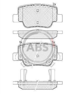 Колодка гальм. диск. задн. (ABS) A.B.S. 37735