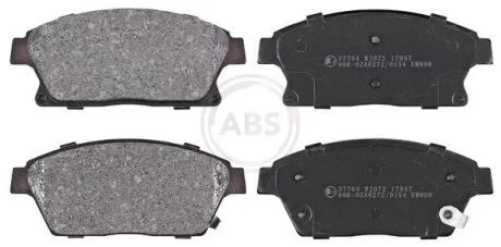 Комплект гальмівних накладок, дискове гальмо A.B.S. 37764
