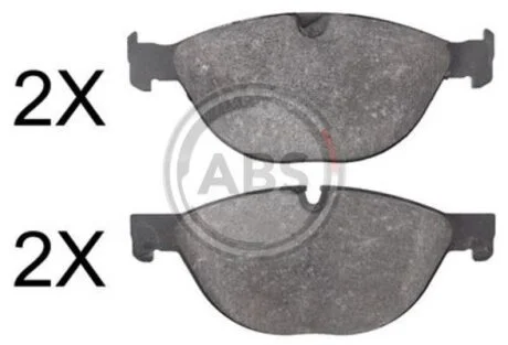 Гальмівні колодки пер. BMW 5 (E60) 3.0d 04-/Jaguar XK/XF 2.0-5.0 09-19 (ATE) A.B.S. 37807