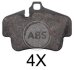 Гальмівні колодки зад. 911 (997)/718 Boxter (982) 04- (121.3x86.1x16.8) (BREMBO) A.B.S. 37823 (фото 1)