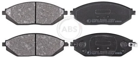 Комплект гальмівних накладок, дискове гальмо A.B.S. 37842