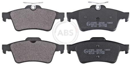 Комплект гальмівних накладок, дискове гальмо A.B.S. 37869
