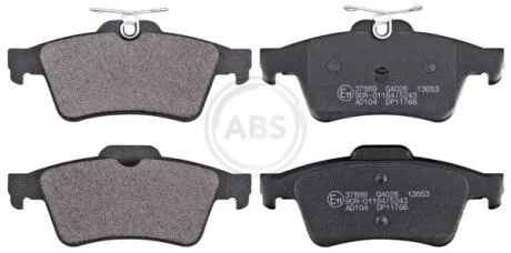 Комплект гальмівних накладок, дискове гальмо A.B.S. 37869