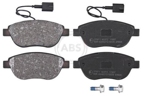 Комплект гальмівних накладок, дискове гальмо A.B.S. 37871