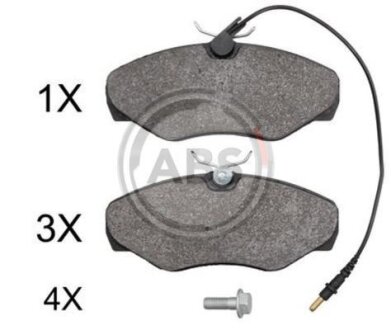 Комплект гальмівних колодок A.B.S. 37874