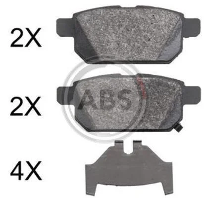 Колодка гальм. диск. SUZUKI SX4 задн. (вир-во ABS) A.B.S. 37886 (фото 1)