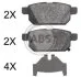 Колодка гальм. диск. SUZUKI SX4 задн. (вир-во ABS) A.B.S. 37886 (фото 1)