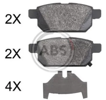 Колодка гальм. диск. SUZUKI SX4 задн. (вир-во ABS) A.B.S. 37886