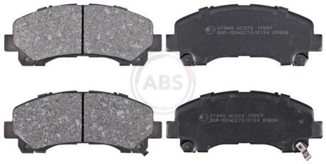 Комплект гальмівних накладок, дискове гальмо A.B.S. 37943