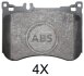 Гальмівні колодки пер. MB S300/S350/S400/S500 14- (BREMBO) A.B.S. 37952 (фото 1)