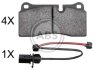 Гальмівні колодки зад. AUDI Q7 (4LB)/R8 06- (BREMBO) A.B.S. 37986 (фото 1)