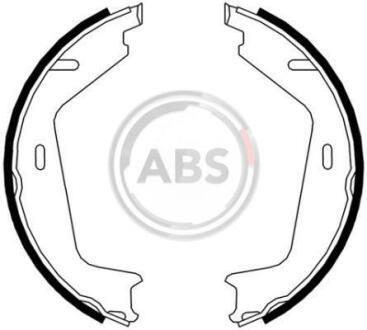 Колодка гальм. барабан. стоянкове гальм. VOLVO S80/V70 задн. (ABS) A.B.S. 9071